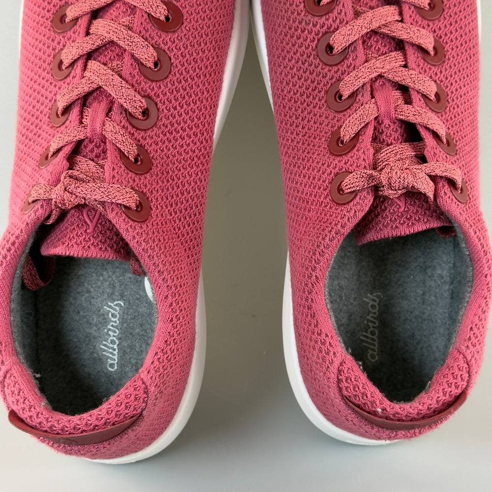 Allbirds Tree Piper Mens 13 Lux Pink White Running Shoes Lace Low Train Sneaker - Picture 8 of 16